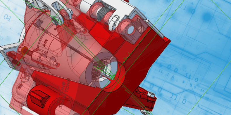 a computer generated 3d model of an offshore oil field tool.